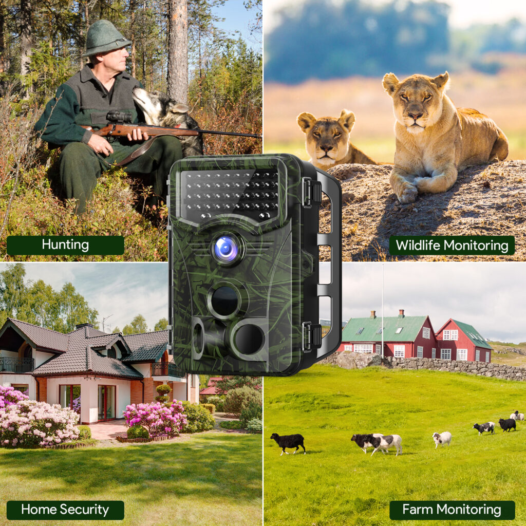 Vikeri 4K 32MP Trail Camera, Game Camera with Night Vision 0.2 Trigger